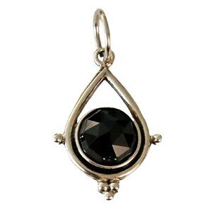 Pandora Ale Black Faceted Spinel Pendant L89